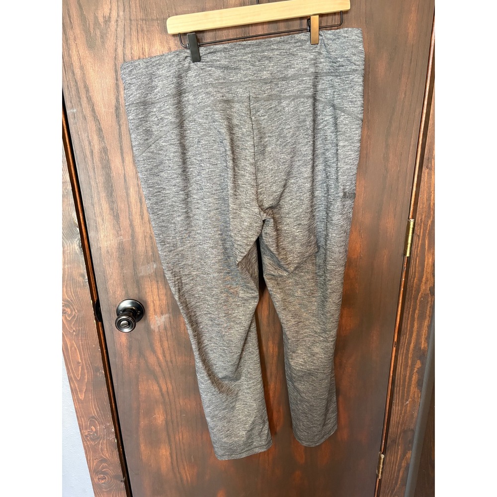 Duluth Trading Co Womens XL x 29 Gray Heathered Leggings Zipper Pocket - Picture 3 of 4